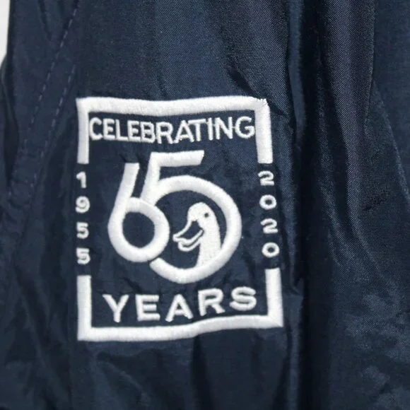 Port Authority BNWT Aflac 65 Years blue insulated windbreaker hooded jacket‎ XL